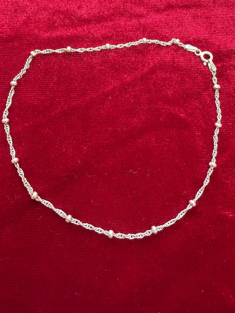 Italy 925 Sterling Silver Anklet
